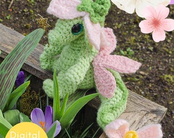 Flora the Garden Fairy Dragon Digital Crochet Pattern