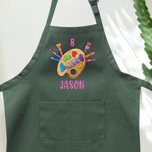 Personalized Art Apron: Cotton-Poly Blend, Adjustable Neck