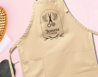 Custom Hairstylist Apron with Pockets: Personalized Salon Apron
