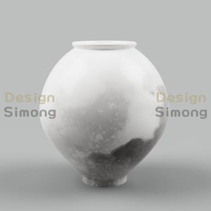 Korean Moon Jar – white Ceramic vase Pottery Illustration