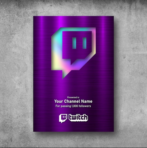 Custom Twitch Streamer Award Plaque: Personalized Gaming Trophy