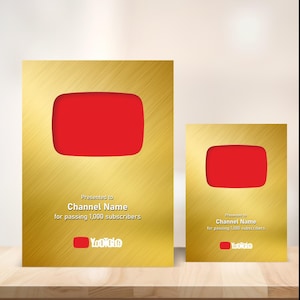 Benutzerdefinierte Youtube Youtube Award Play Button Anzeige Acrylplakette Personalisierung für Ihre eigenen Schöpferpreise, Social-Media-Zeichen, Youtube-Plakette