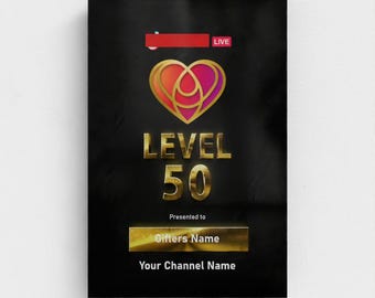 Level 50 Gifter Plaque, Personalized Gifter Award, Custom Milestone Gift for Top Supporter, High Level Gifter Gift, Fan Merch, Creator Gift