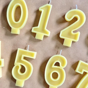 Vela de cumpleaños de cera de abejas