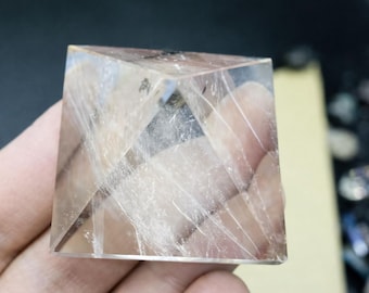 4 cm Bergkristall Pyramide | Natürliche transparente Stein Dekoration