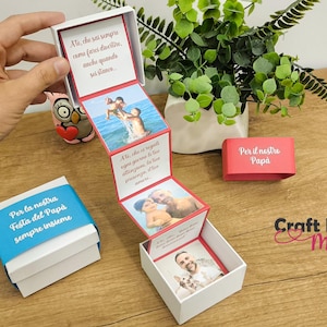 Scatolina con Foto Pop-Up Estraibile, Explosion Box a Fisarmonica, Idea Regalo per tutte le occasioni