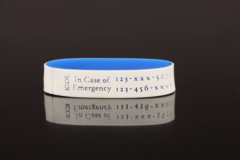 Sports Emergency Contact Bracelet Triathlete Emergency Etsy