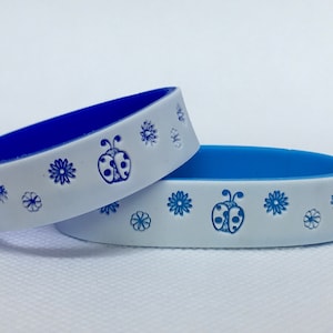 Ladybug Emergency Contact Bracelet: Engraved Silicone Safety ID