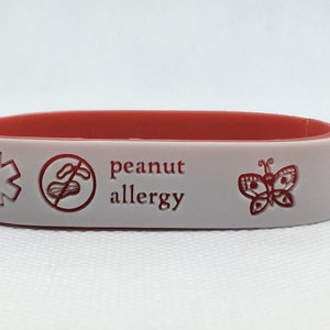 Allergy/Medical Bracelet + Design + Phone No, Allergy Emergency Bracelet + Fun Design, Medical Alert ID + Design,Multiple Alerts with Design