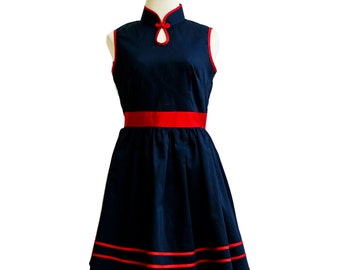 Black Qipao, Modern Qipao, Black Cheongsam Dress , Cheongsam Dress, Chinese Dress, Oriental Dress, Cotton Cheongsam, Cotton Qipao