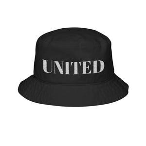 Embroidered United Bucket Hat - Trendy Summer Accessory, Unisex Gift, Casual Beachwear, Outdoor Festival Hat, Perfect for Travel