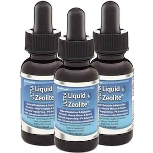 Extra Strength Zeolite Liquid Liquified Detox HEAVY METAL DETOX Clinoptilolite Zeolite Drops 3-pak Beats Zeolite Powder Spray Capsules