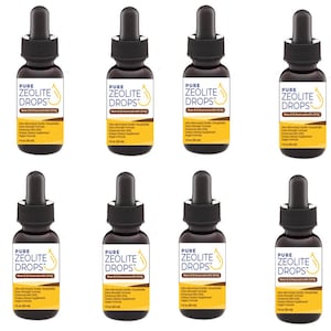 Pure Zeolite Drops Extra Strength Zeolite Liquid Liquified Detox HEAVY METAL DETOX Clinoptilolite 12-pak Beats Zeolite Powder Spray Capsules