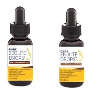 Pure Zeolite Drops Extra Strength Zeolite Liquid Liquified Detox HEAVY METAL DETOX Clinoptilolite 4-pak Beats Zeolite Powder Spray Capsules