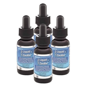 Extra Strength Zeolite Liquid Liquified Detox HEAVY METAL DETOX Clinoptilolite Zeolite Drops 4-pak Beats Zeolite Powder Spray Capsules