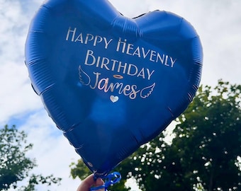 Memorial Happy Birthday Decal Personalised Balloon