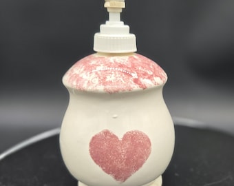 Vintage Heart Soap Dispenser | Farmhouse Bathroom Decor | Rustic Country Lotion Pump | Cottagecore Kitchen Sink Decor