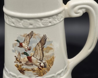Vintage Mallard Duck Stein Mug | Hunting Theme Beer Stein | Rustic Cabin Decor | Wildlife Mug | Duck Hunter Gift