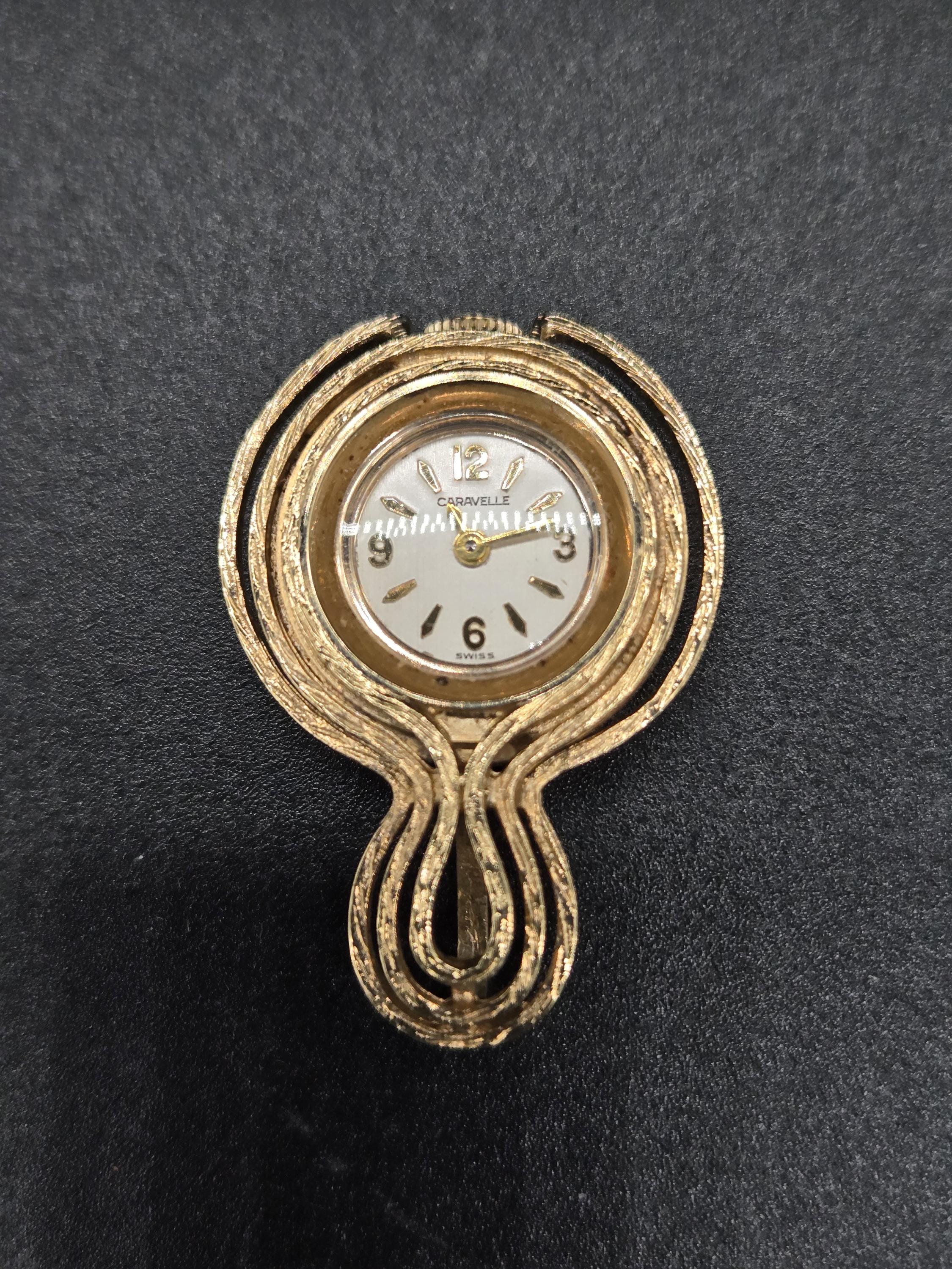 Vintage Caravelle Hand Wind Analog 31mm Round Pendant Watch (H428) caravelle pendant watch products for sale | eBay main image 2