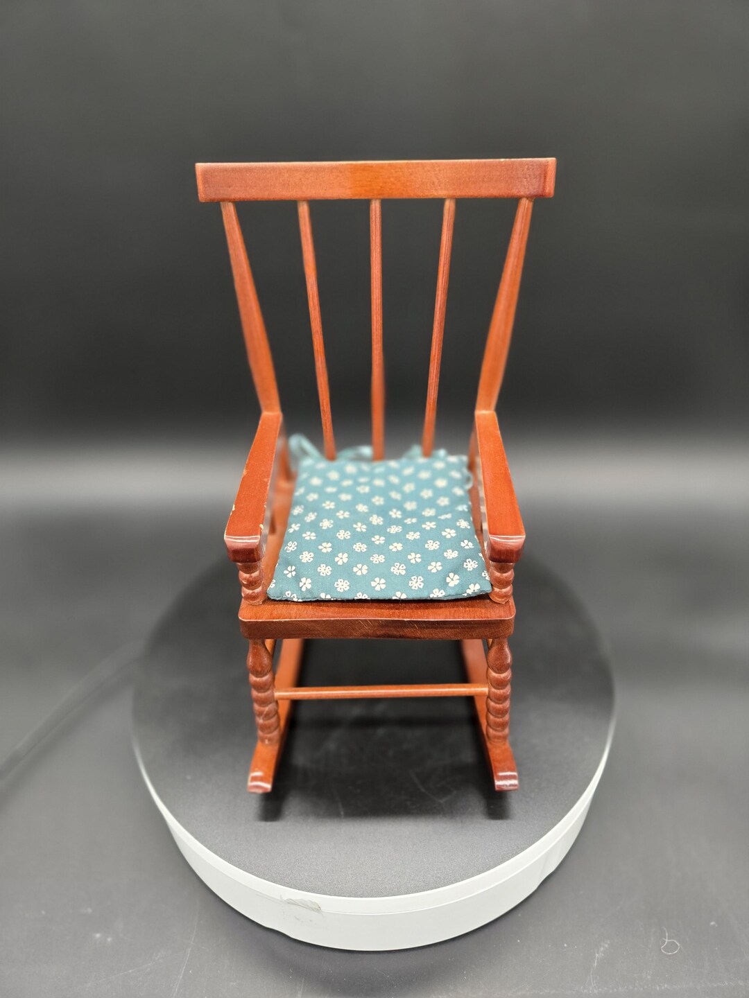 Mini Antique Rocking Chair Miniature Wooden Rocking Chair – Dollhouse Furniture – Vintage Style ...