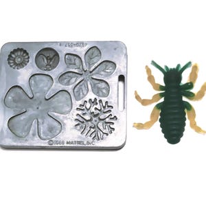 Vintage 1966 Mattel Thingmaker Fun Flowers Mold and Molded Insect Figure