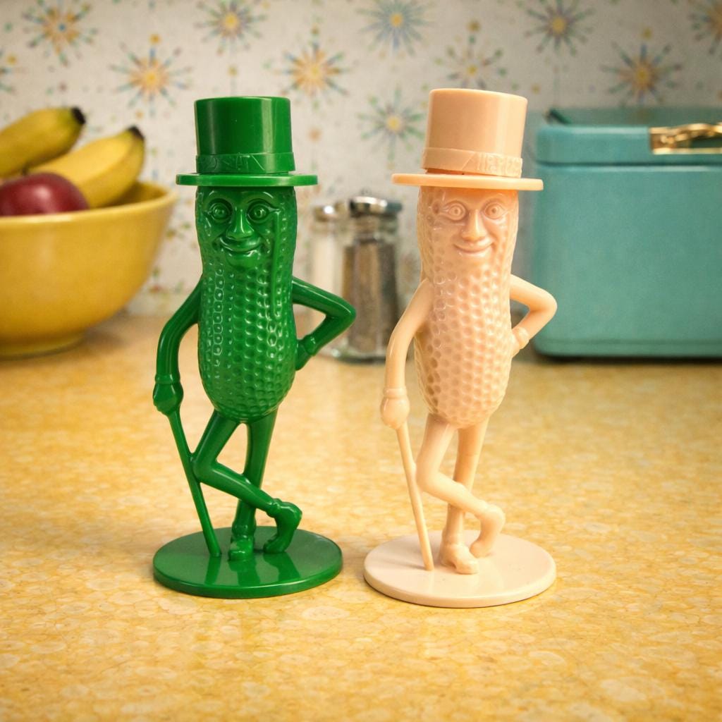 Mr Peanut Salt and Pepper Shakers - Etsy