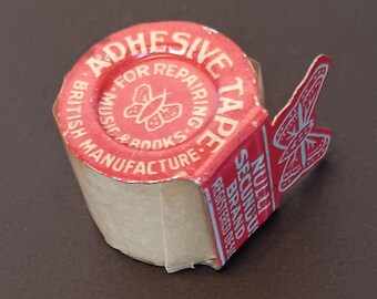 Antique 1920s Butterfly Brand Tape Dispenser Tiny Litho Advertising