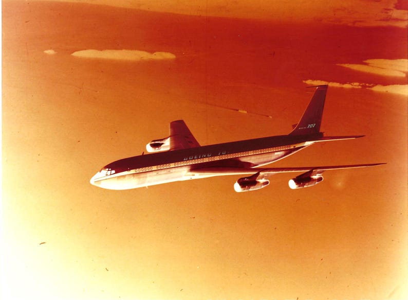 Old Picture of Boeing 707 Photograph - Borderless Glossy Photo - Etsy