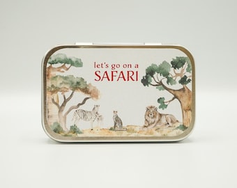 Mini Magnetic Animal Tin (Safari) Vacation, Busy, Church Toys for Kids (set of 8)