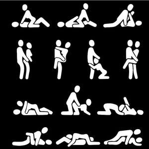 Kamasutra SVG, Sex Positionen Silhouette, Fetisch Cartoon (Digitale Dateien)