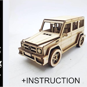 Jeep G-Class SUV -3d model puzzle Benz G-Class 3D Puzzle Car, laserowe natychmiastowe pobieranie cięcie dxf cdr svg wektor, 4 mm plik cięcia laserowego