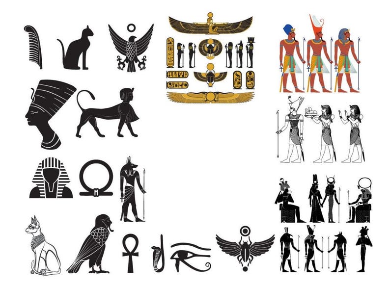 Egyptian Gods SVG Bundle: Anubis, Eye of Horus, Ra (digital Download ...