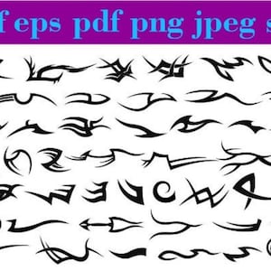 Tattoo SVG, Tribal svg, Tribal Swirl Art svg, svg Für Cricut, Schneidedatei Silhouette Cameo, digitaler Download, svg-Dateien, ethnische Tribal