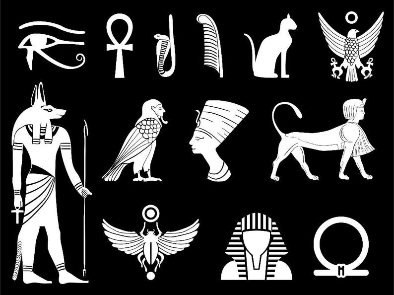 Egyptian Gods SVG Bundle: Anubis, Eye of Horus, Ra (digital Download ...