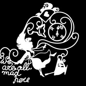 Alice Svg. Alice aux merveilles Svg, nous sommes tous fabriqués ici SVG, horloge svg, svg chat, tasse avec cuillère svg, svg de carte, fête svg, svg lapin, horloge svg