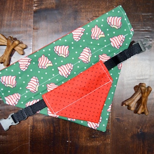 Bandana pour arbre de Noël, bandana de Noël pour animal de compagnie, bandana d&#39;hiver pour chien, réversible, sur le col