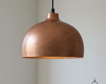 Borstad kopparkupolpendellampa: Modern köksöbelysning