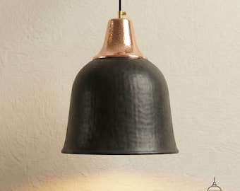 Koperen hanglamp, moderne industriële plafondlamp, handgemaakte koperen hanglamp, rustieke keukeneilandverlichting