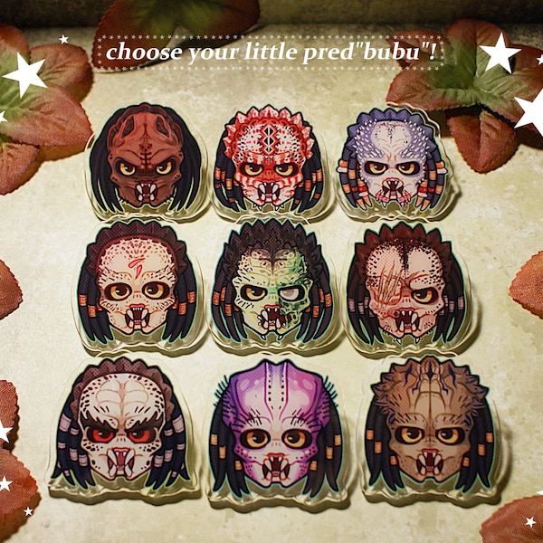 Predator mixed acrylic pins