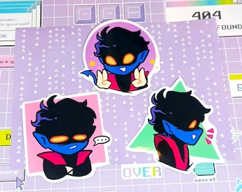 Nightcrawler Kurt silly magnet set.
