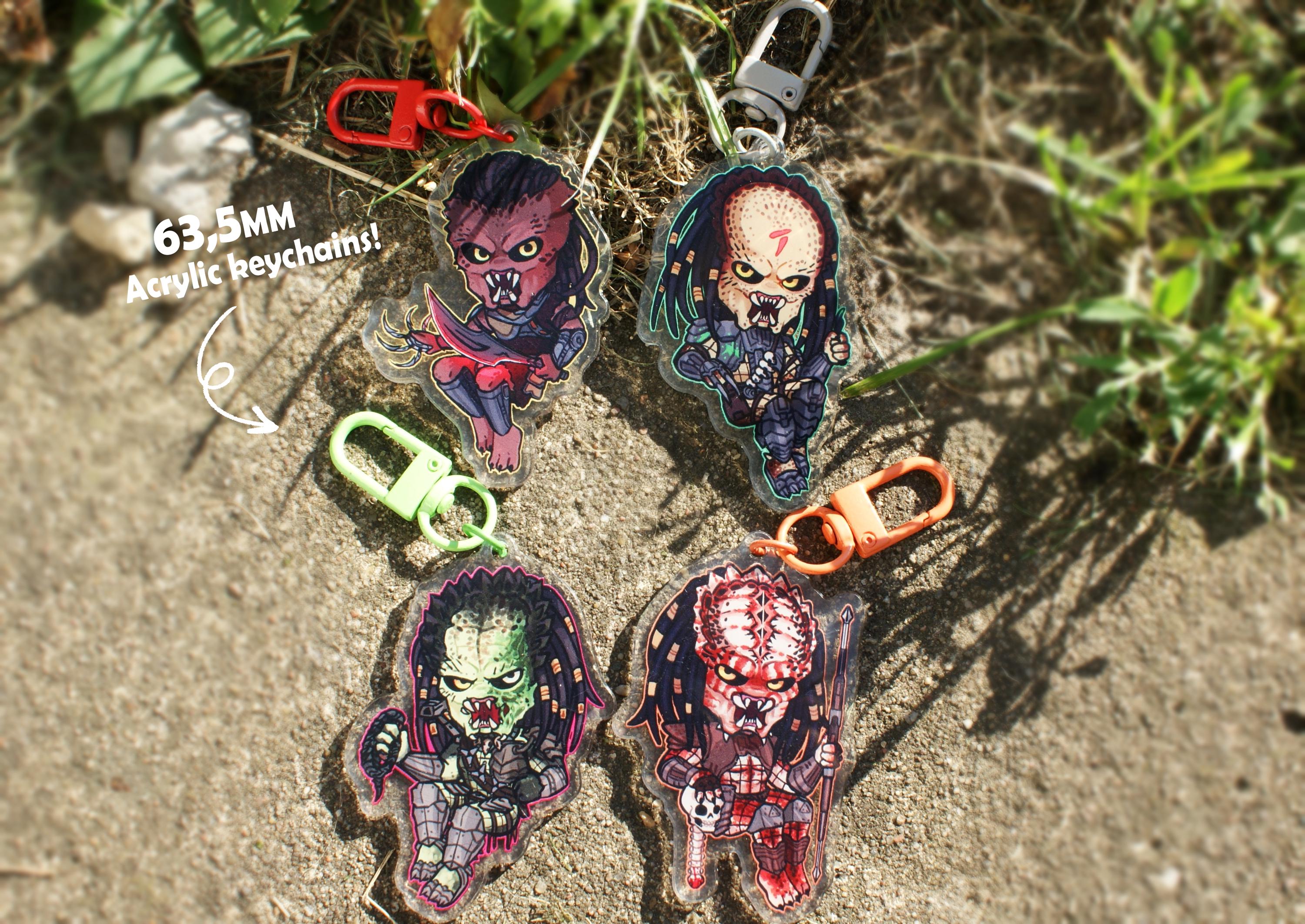 Predators 63mm Keychains + Stickers - Etsy