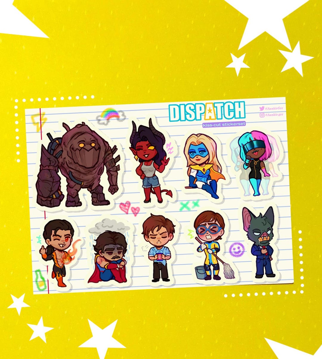 DP Kiss Cut Sticker Sheet - Etsy