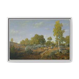 Rural Landscape, Vintage painting canvas print, Rural landscape , Farmhouse decor