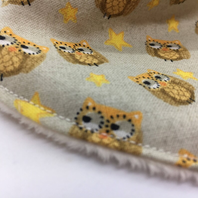 adjustable bib drool bib Bib,Dribble owl woodland baby gift