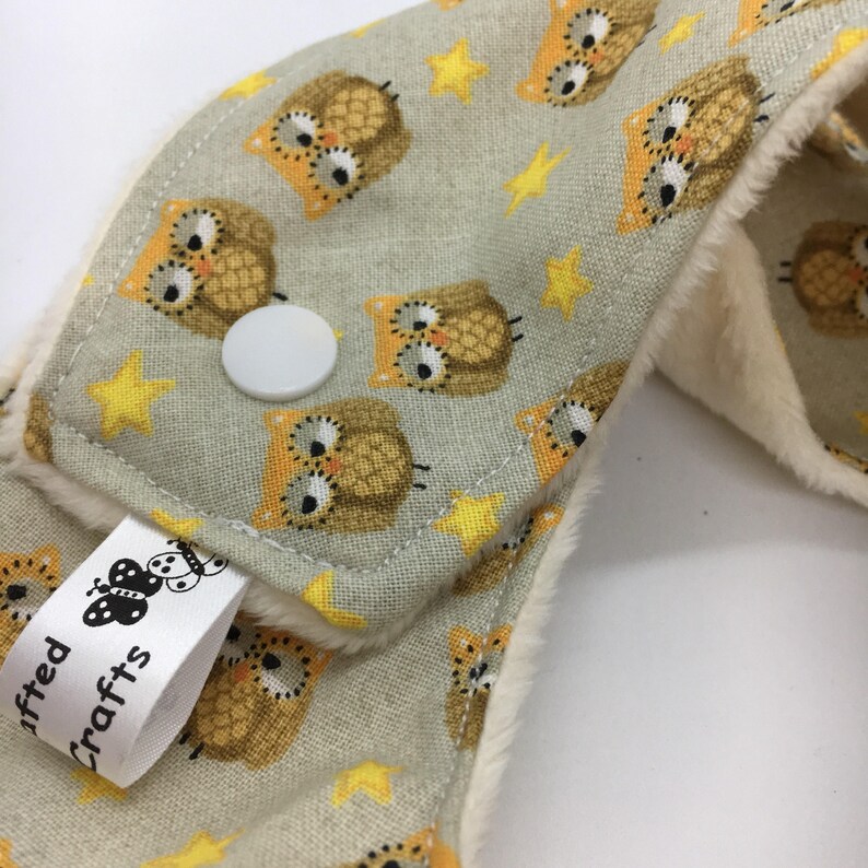 adjustable bib drool bib Bib,Dribble owl woodland baby gift
