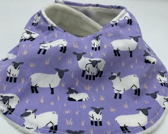 Baby Bib, drool bib, dribble bib, sheep, farm, baby gift, baby shower gift, baby girl, new baby, baby,