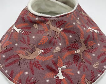 Baby bib ,  baby gift , drool bib , adjustable, baby shower, new baby, baby, baby gift, , dribble, drool, deer, rabbit