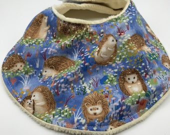 Baby Bib, drool bib, dribble bib, christmas, hedgehog, woodland, baby gift, baby shower gift, gender neutral, new baby, baby