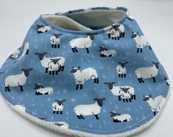 Baby Bib, drool bib, dribble bib, sheep, farm, baby gift, baby shower gift, baby girl, new baby, baby,