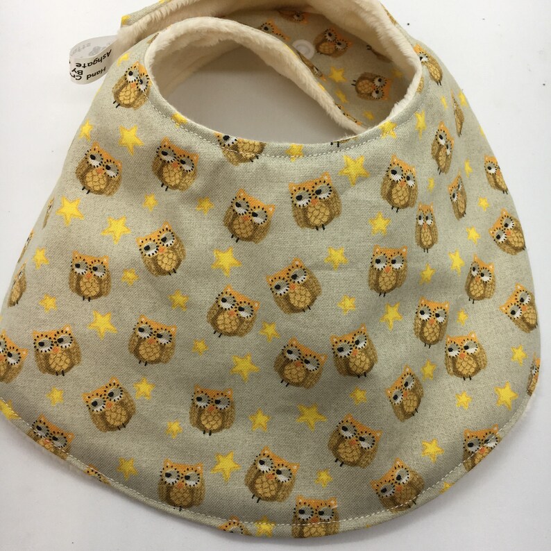 adjustable bib drool bib Bib,Dribble owl woodland baby gift